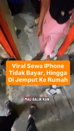 Viral tidak bayar sewa iPhone, hingga di datangi dirumah penyewa.
Seorang pelajar yang menyewa unit IPhone dan tidak membayarnya hingga batas waktu, lalu saat didatangi ke rumahnya ia tidak ada hingga beberapa kali dicari, beruntung ibu nya baik dan menasihati anaknya agar tak mengulangi perbuatannya lagi.
Sumber : VT sewaiphonemedankitaa